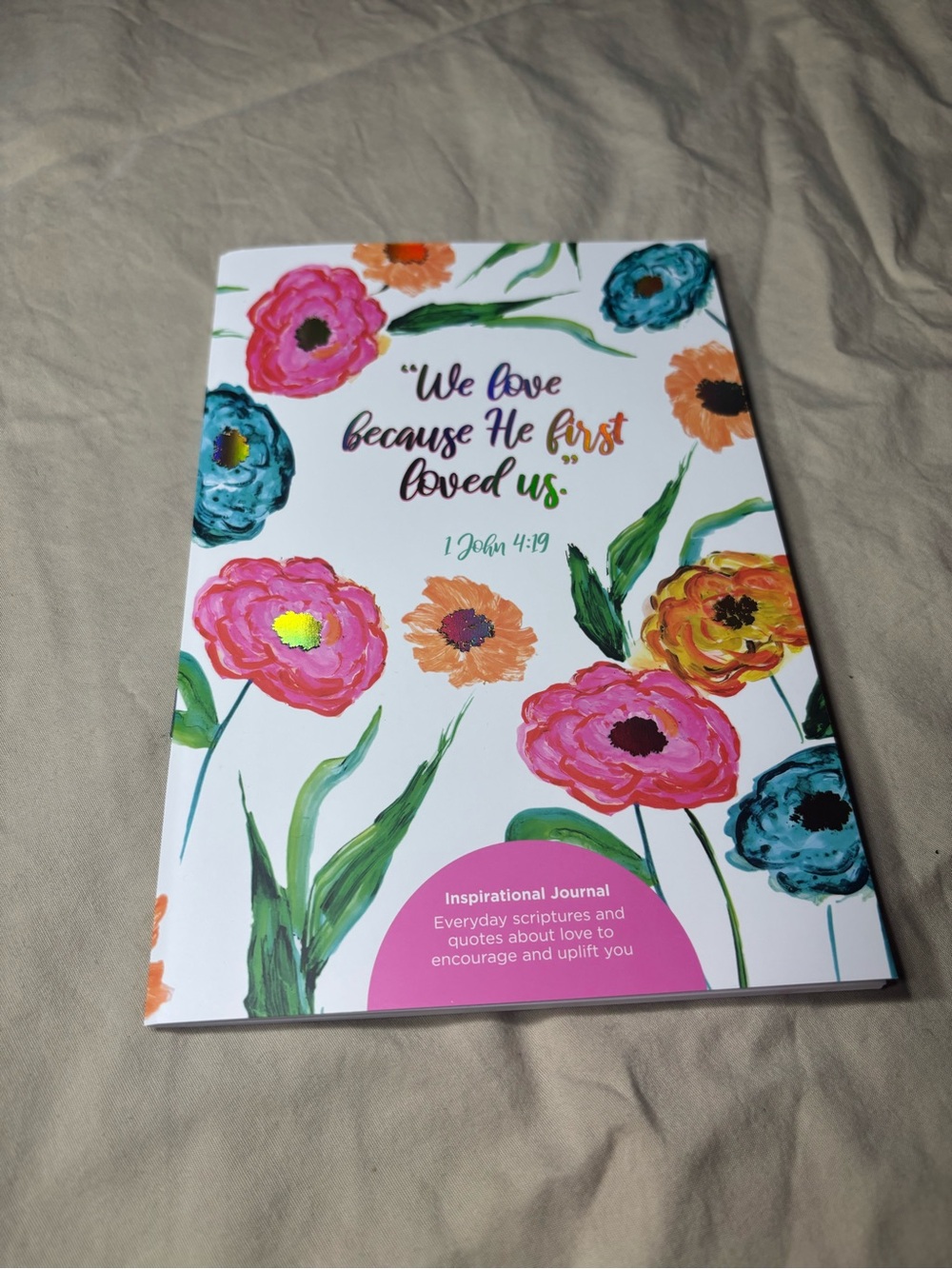 New Inspirational Floral Journal - Pink, Teal & Orange Cover Spiritual Religious